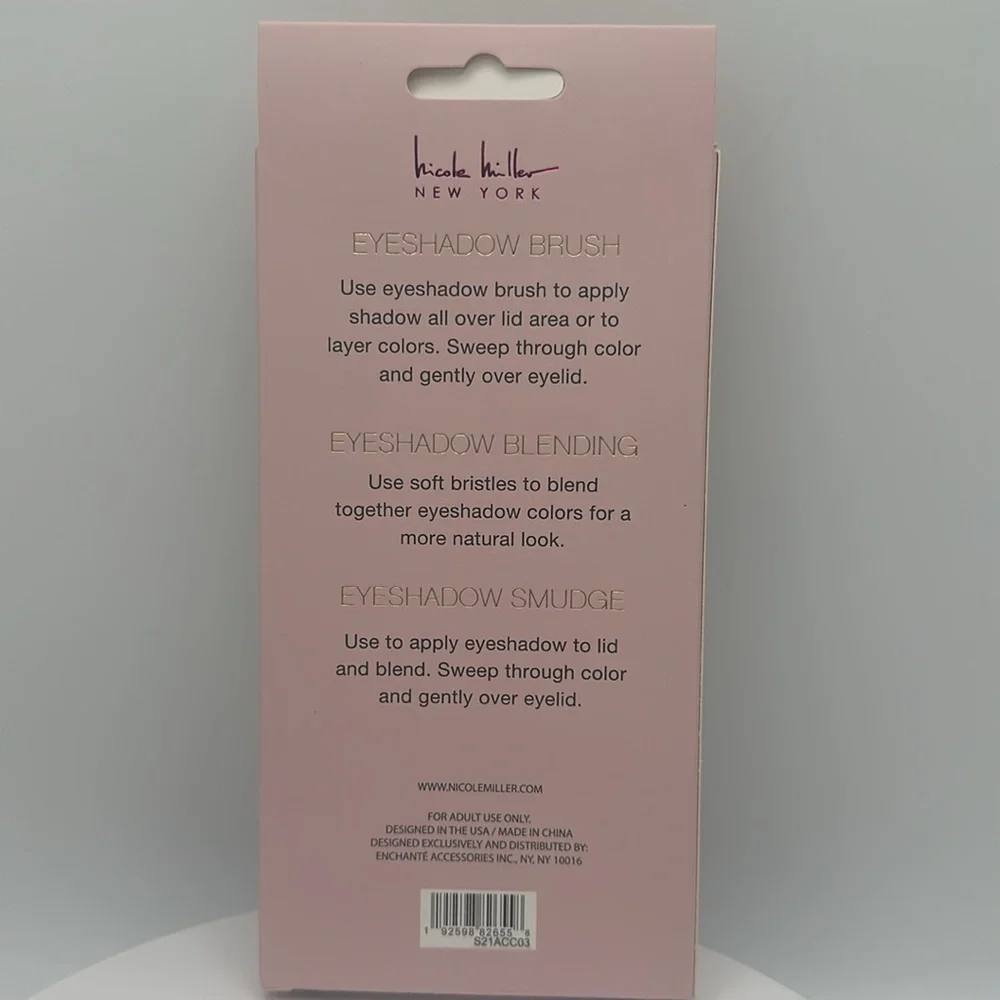 NICOLE MILLER Ultimate Eye Brush Trio, NIB